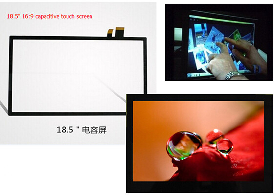 Touch screen capacitivo sporgente G + G o G + F/F con l'interfaccia di USB/I2C
