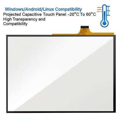 Compatibilità Windows/Android/Linux Pannello sensoriale capacitivo proiettato da -20°C a 60°C con elevata trasparenza e compatibilità